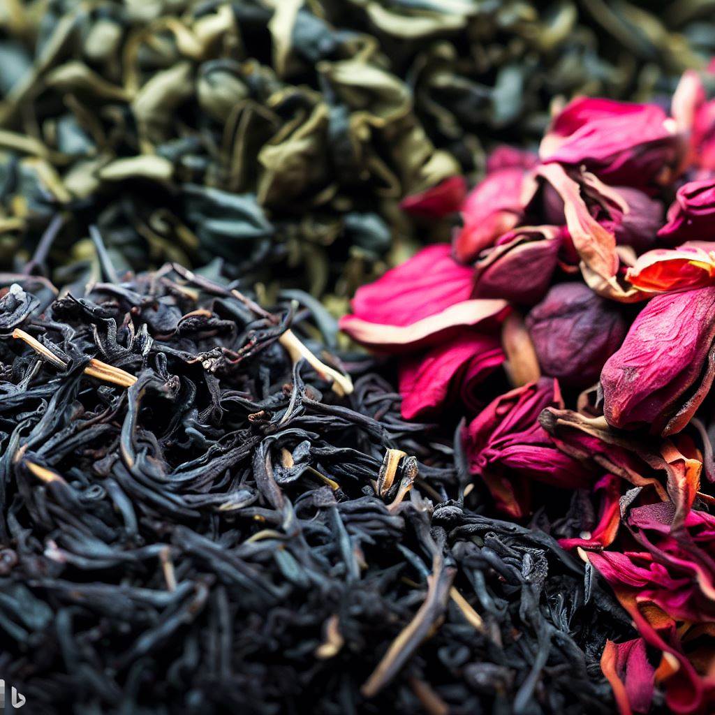 Black, Green and Hibiscus Tea Leaves for Kombucha 