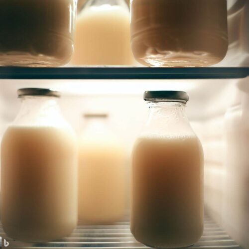 milk kefir and storage in fridge